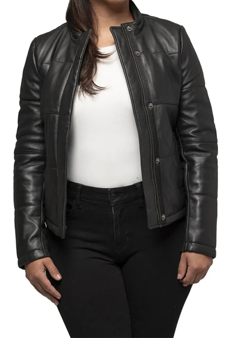 Melysa Leather Jacket Women's Fashion Leather Jacket FMCo