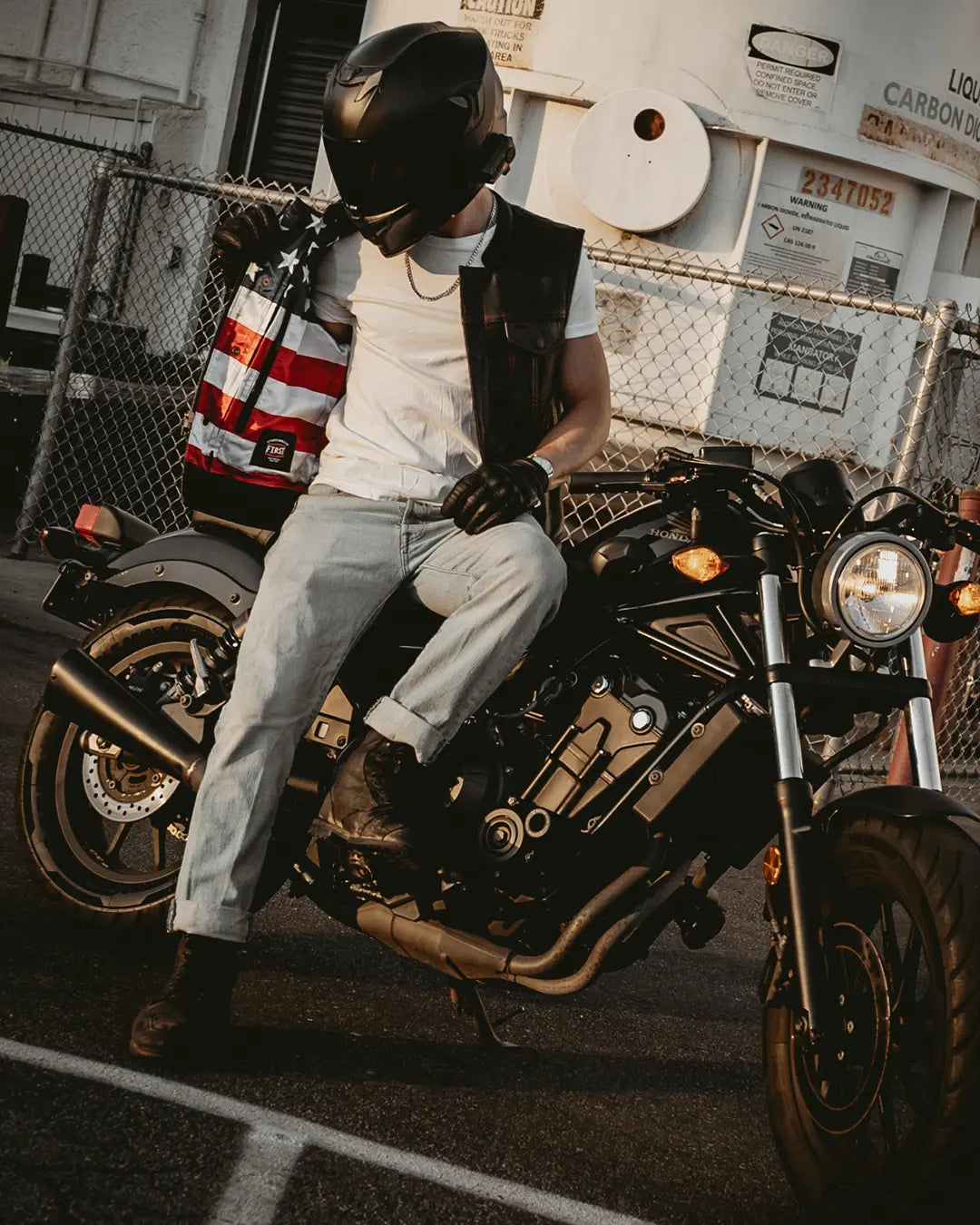Born Free Men's Motorcycle Leather Vest - Black Stitch Men's Leather Vest Best Leather Ny