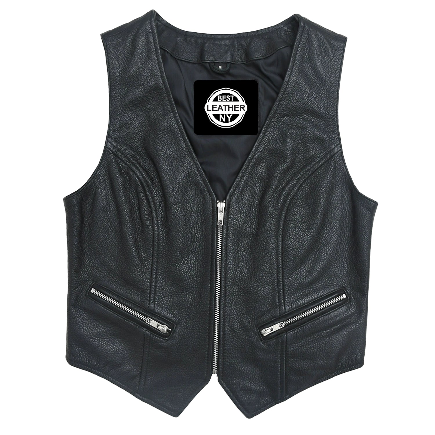 Maverick Women's Motorcycle Leather Vest Women's Leather Vest Best Leather Ny Black XS