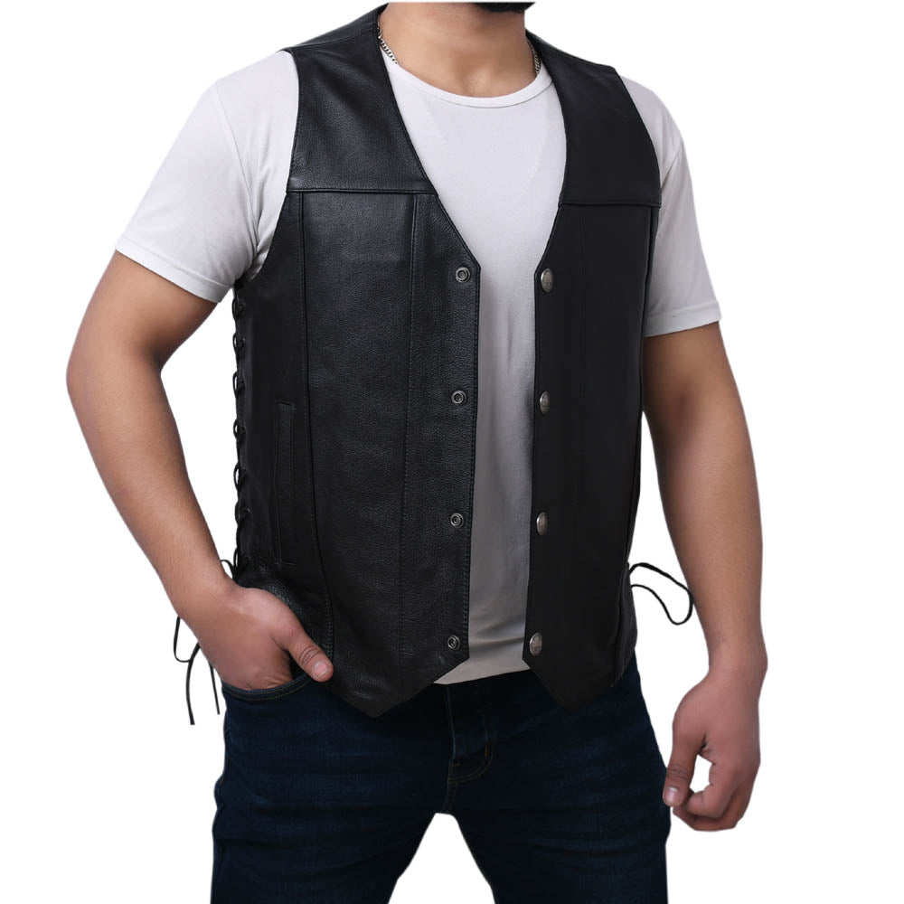 DOE - Motorcycle Leather Vest Men's Leather Vest Best Leather Ny