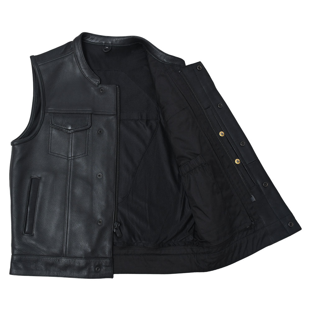 RUTGER - Motorcycle Leather Vest Men's Leather Vest Best Leather Ny