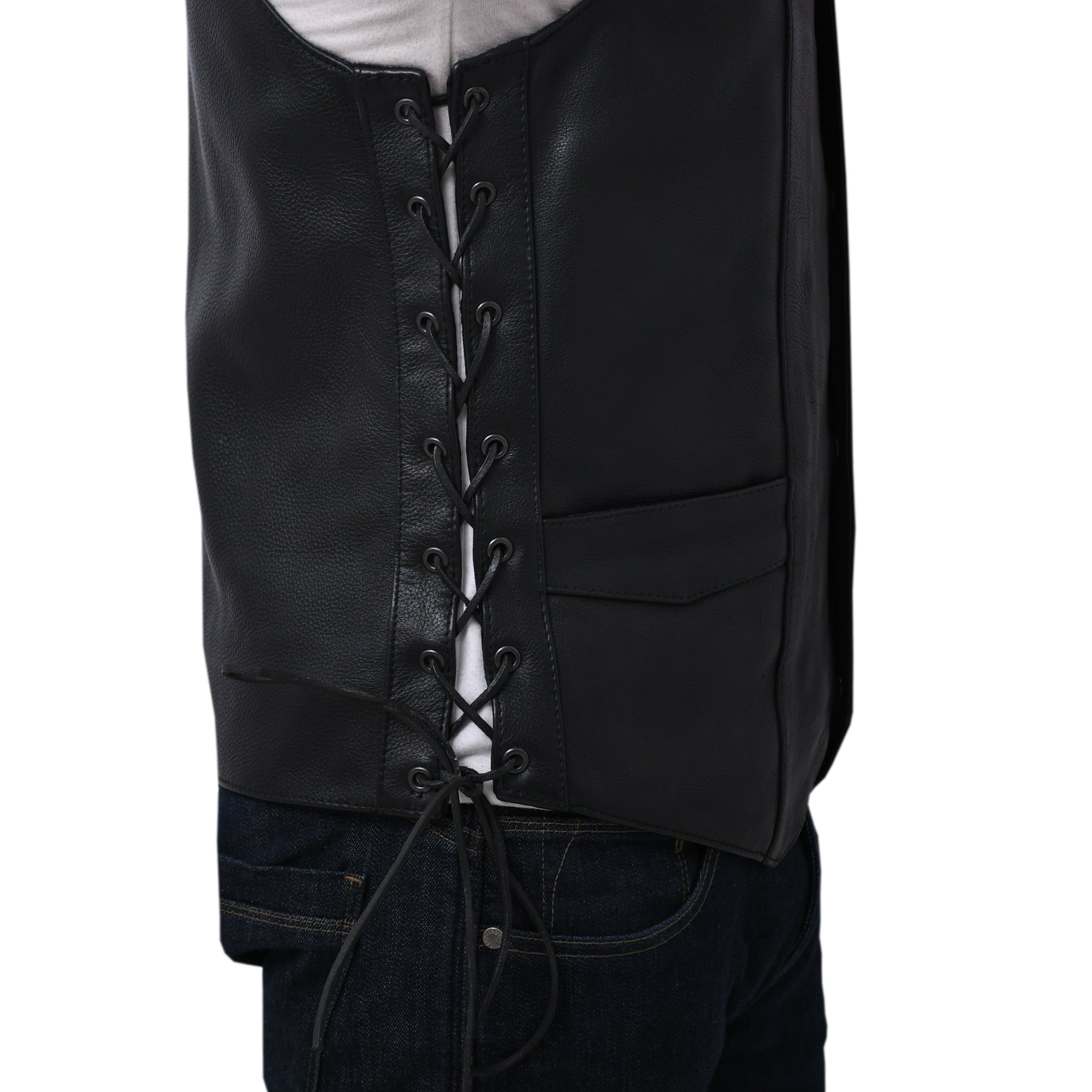 DELANEY - Motorcycle Leather Vest Men's Leather Vest Best Leather Ny