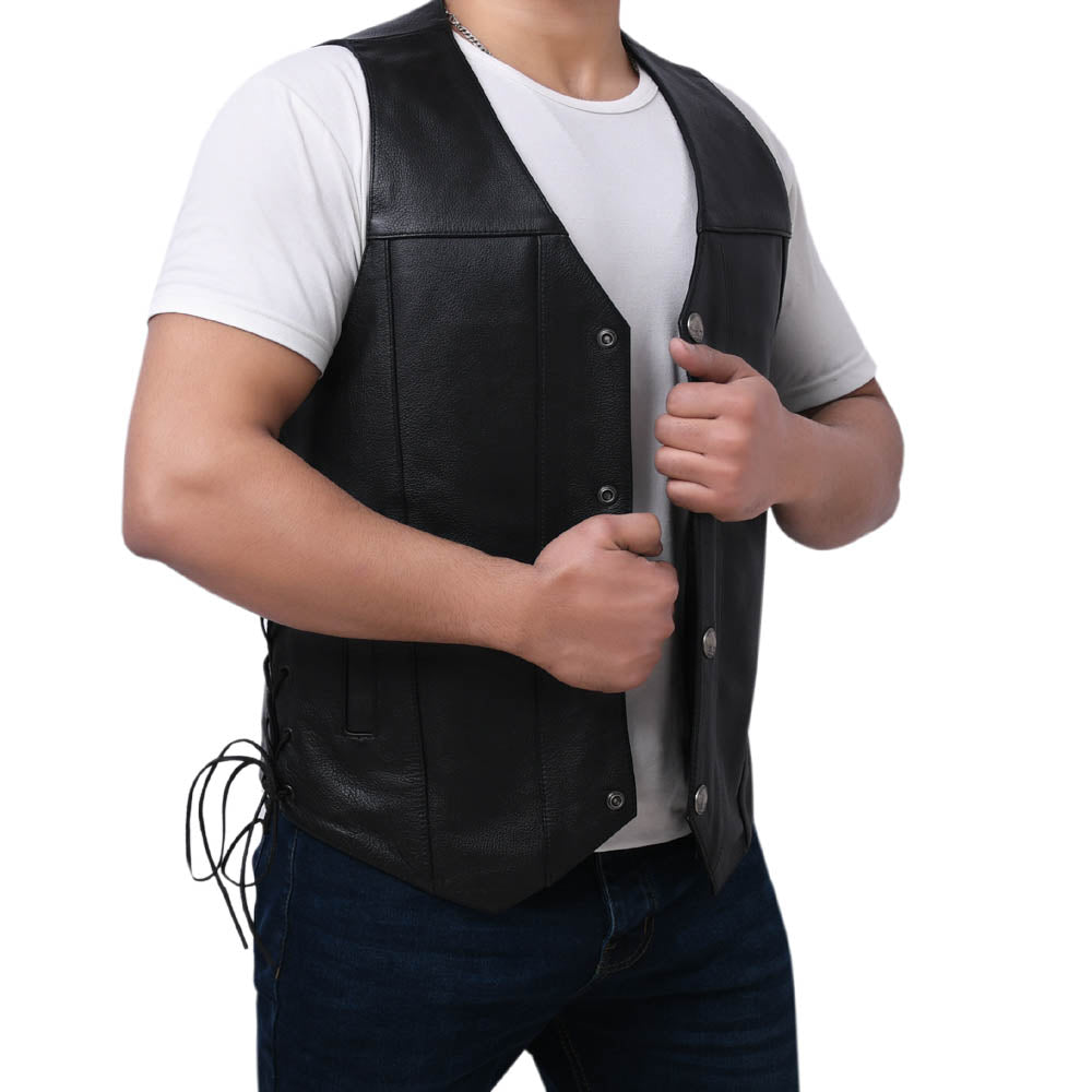DOE - Motorcycle Leather Vest Men's Leather Vest Best Leather Ny