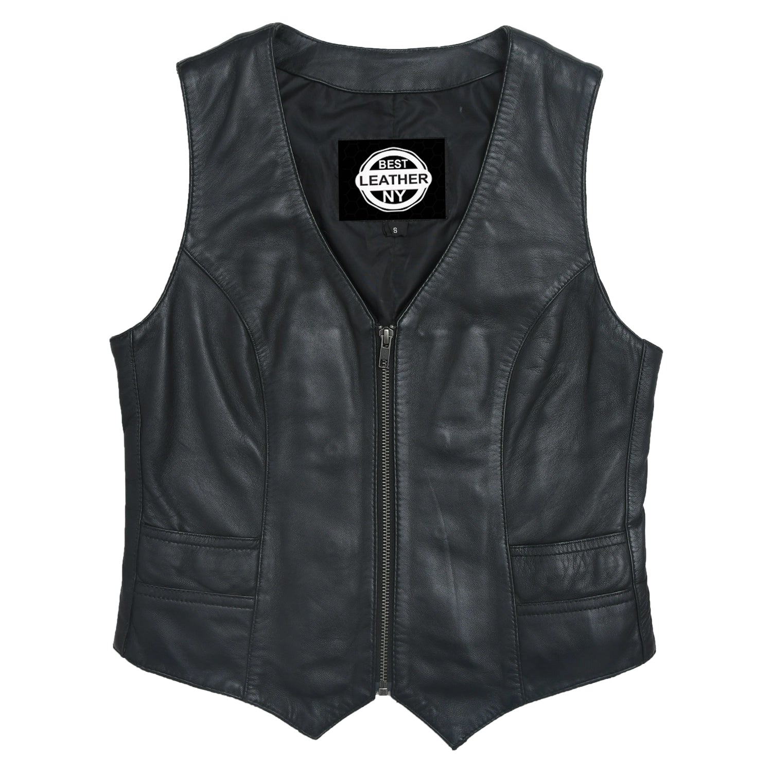 Ravine Women's Western Style Motorcycle Leather Vest Women's Leather Vest Best Leather Ny