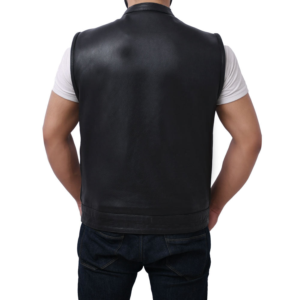 JETT - Motorcycle Leather Vest Men's Leather Vest Best Leather Ny