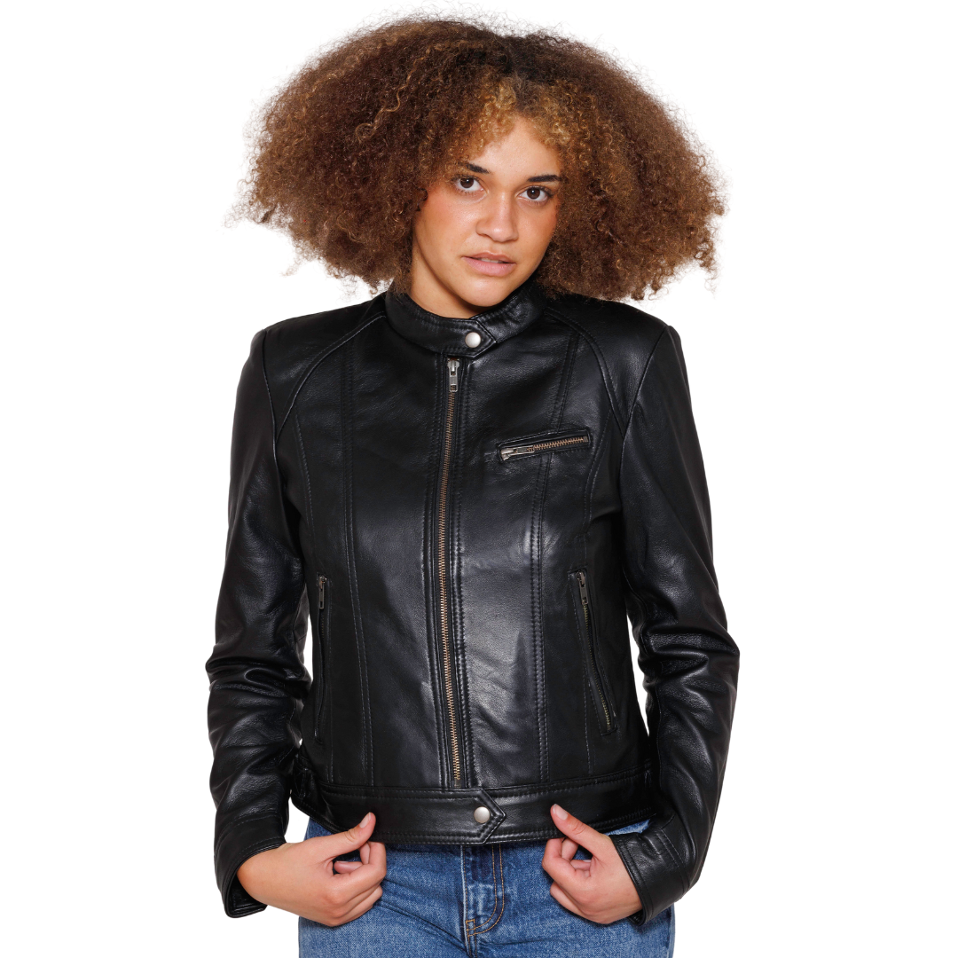Favorite - Women's Fashion Leather Jacket (Black) Women's Fashion Leather Jacket Best Leather Ny