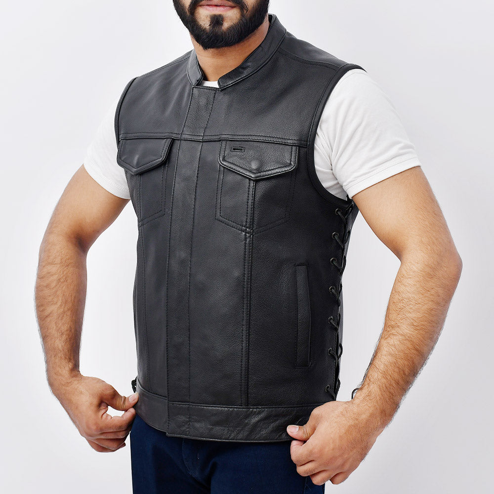 HUNT - Motorcycle Leather Vest Men's Leather Vest Best Leather Ny