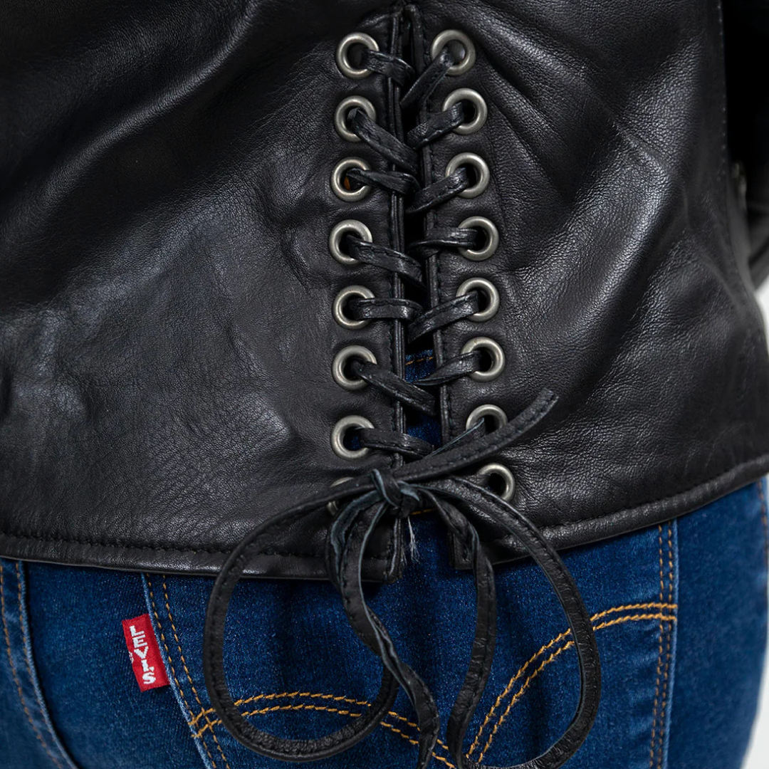 Princess Fashion Lambskin Leather Jacket Women's Fashion Moto Leather Jacket FMCo