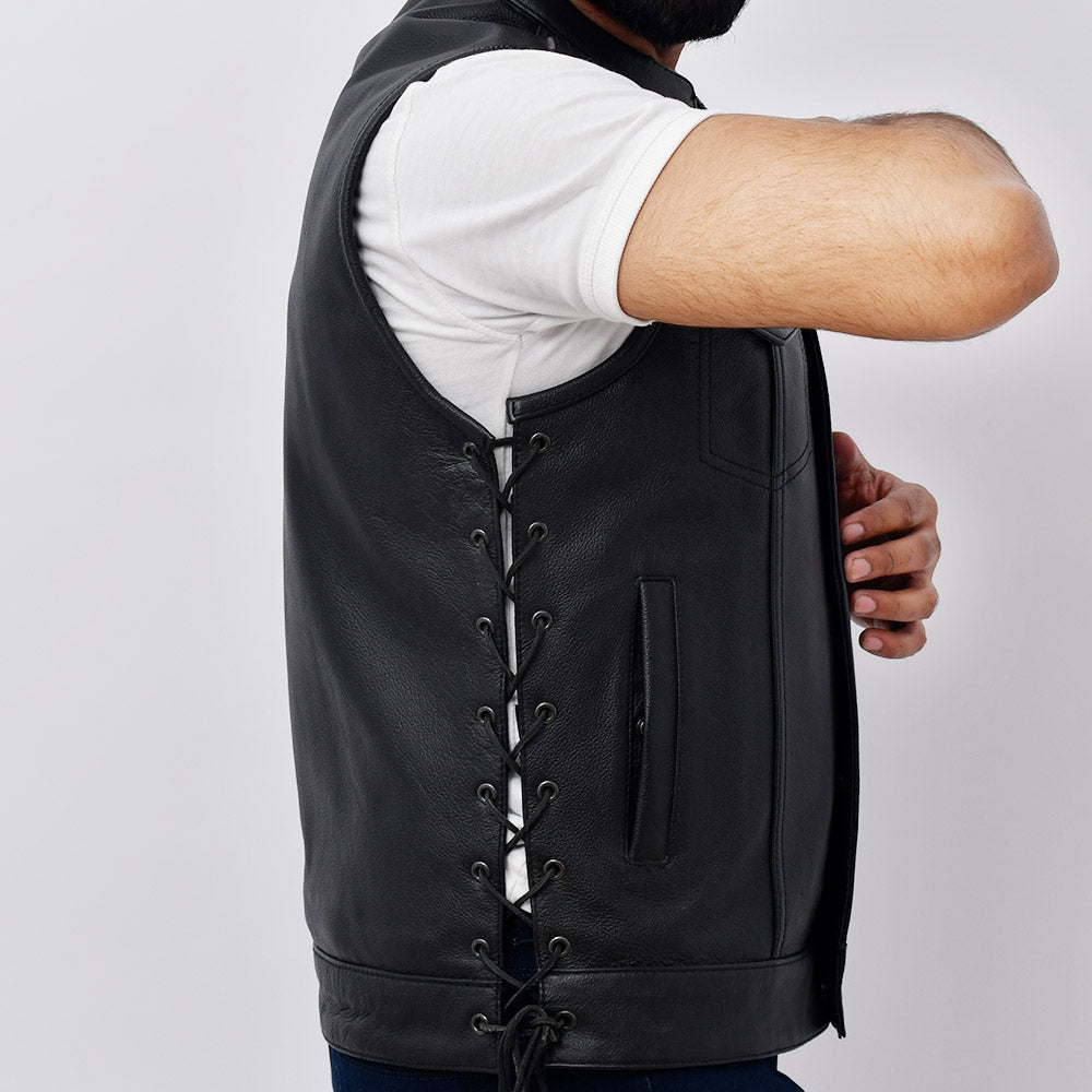 HUNT - Motorcycle Leather Vest Men's Leather Vest Best Leather Ny