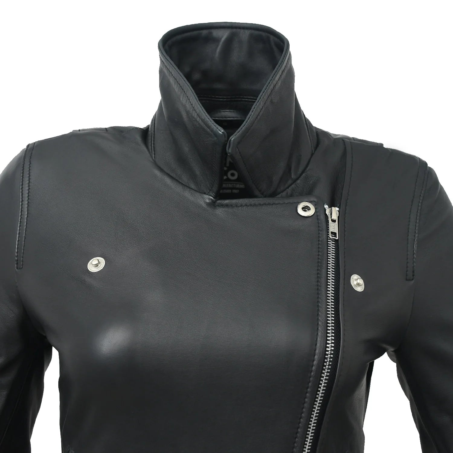 Lennox Moto Style Leather Jacket Women's Fashion Leather Jacket FMCo