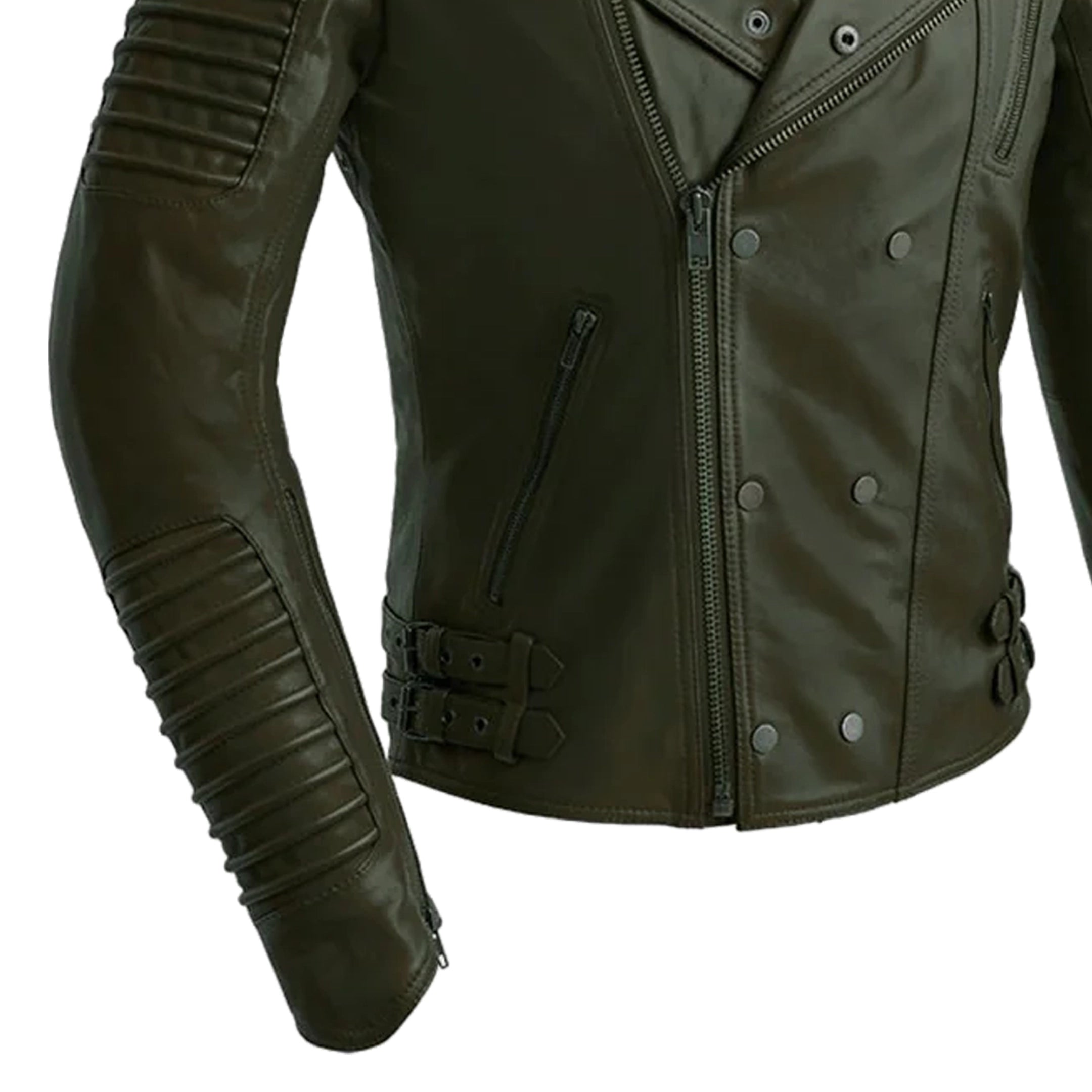 Brooklyn - Men's Fashion Lambskin Leather Jacket (Army Green) Men's Fashion Leather Jacket Best Leather Ny