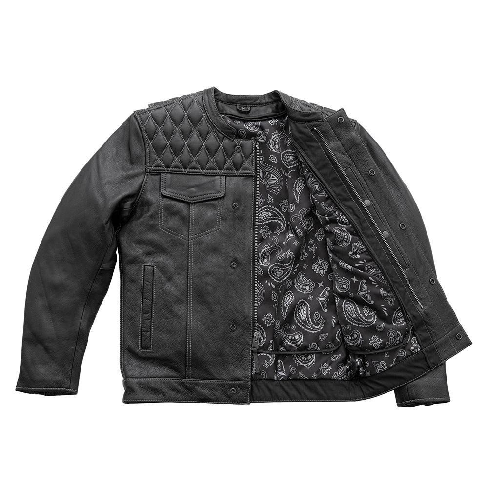 Trooper - Cafe Style Men's Leather Motorcycle Jacket Men's Motorcycle Jacket Best Leather Ny