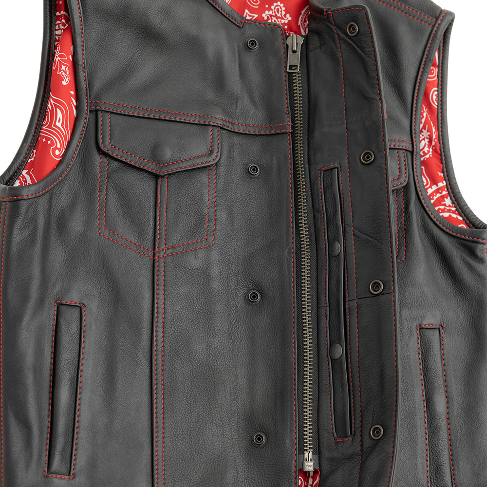 SUNRISE - Motorcycle Leather Vest Men's Leather Vest Best Leather Ny