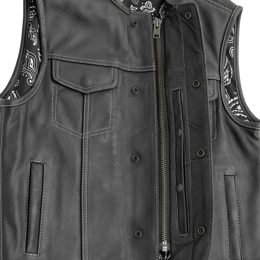 SUNRISE - Motorcycle Leather Vest Men's Leather Vest Best Leather Ny
