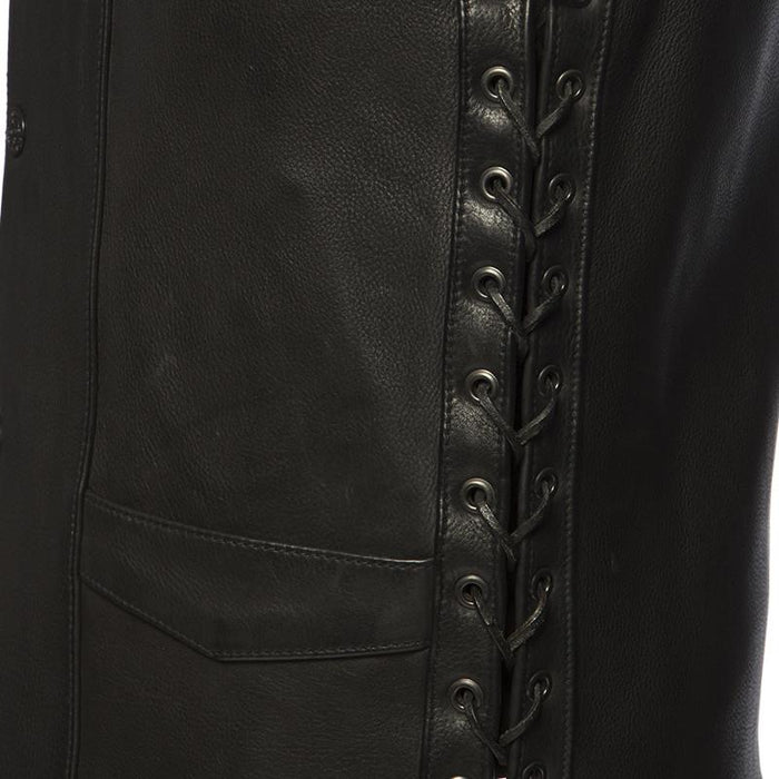 Morbius - Men's Motorcycle Western Style Leather Vest Men's Leather Vest Best Leather Ny