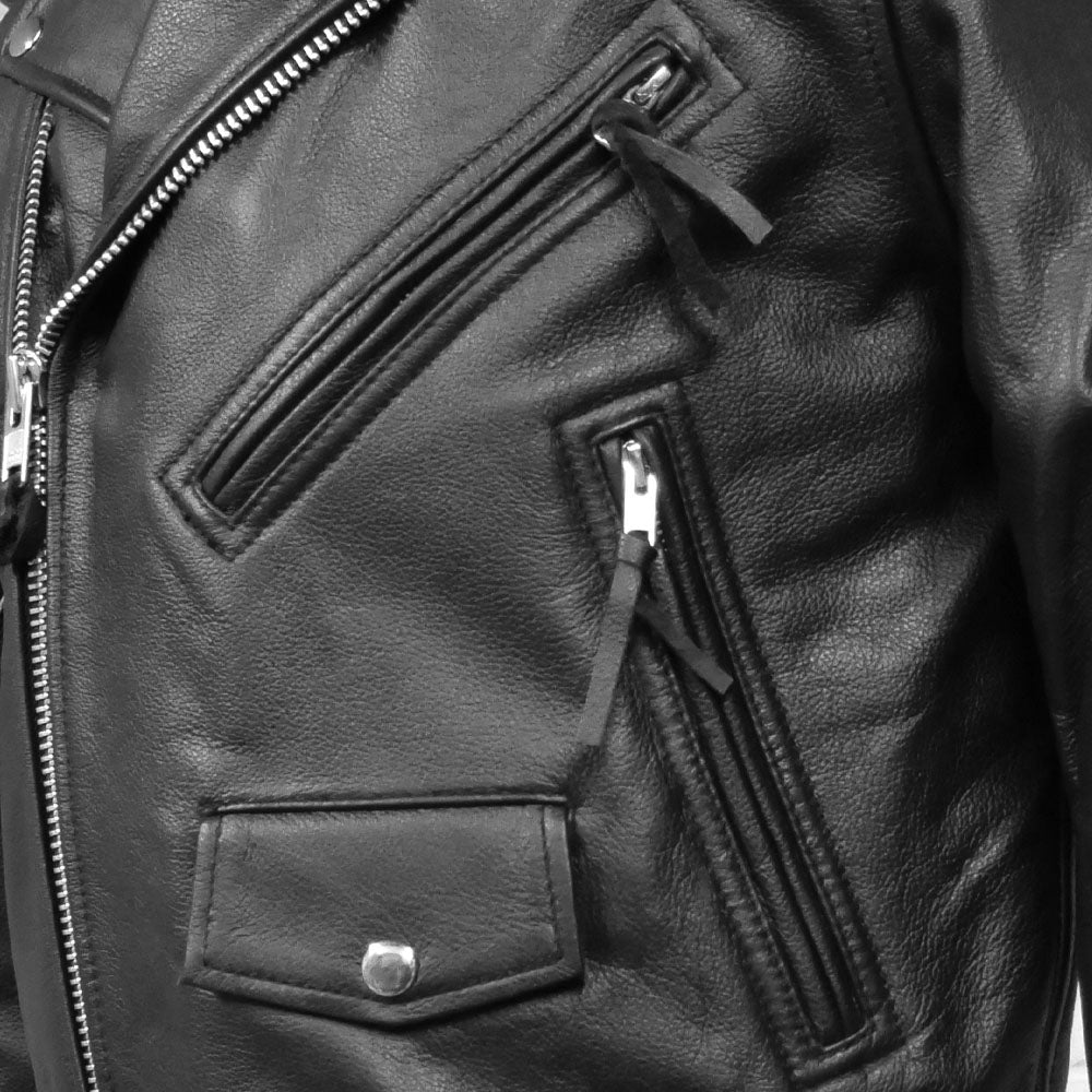 Men's Leather Motorcycle Jacket - FANDOM