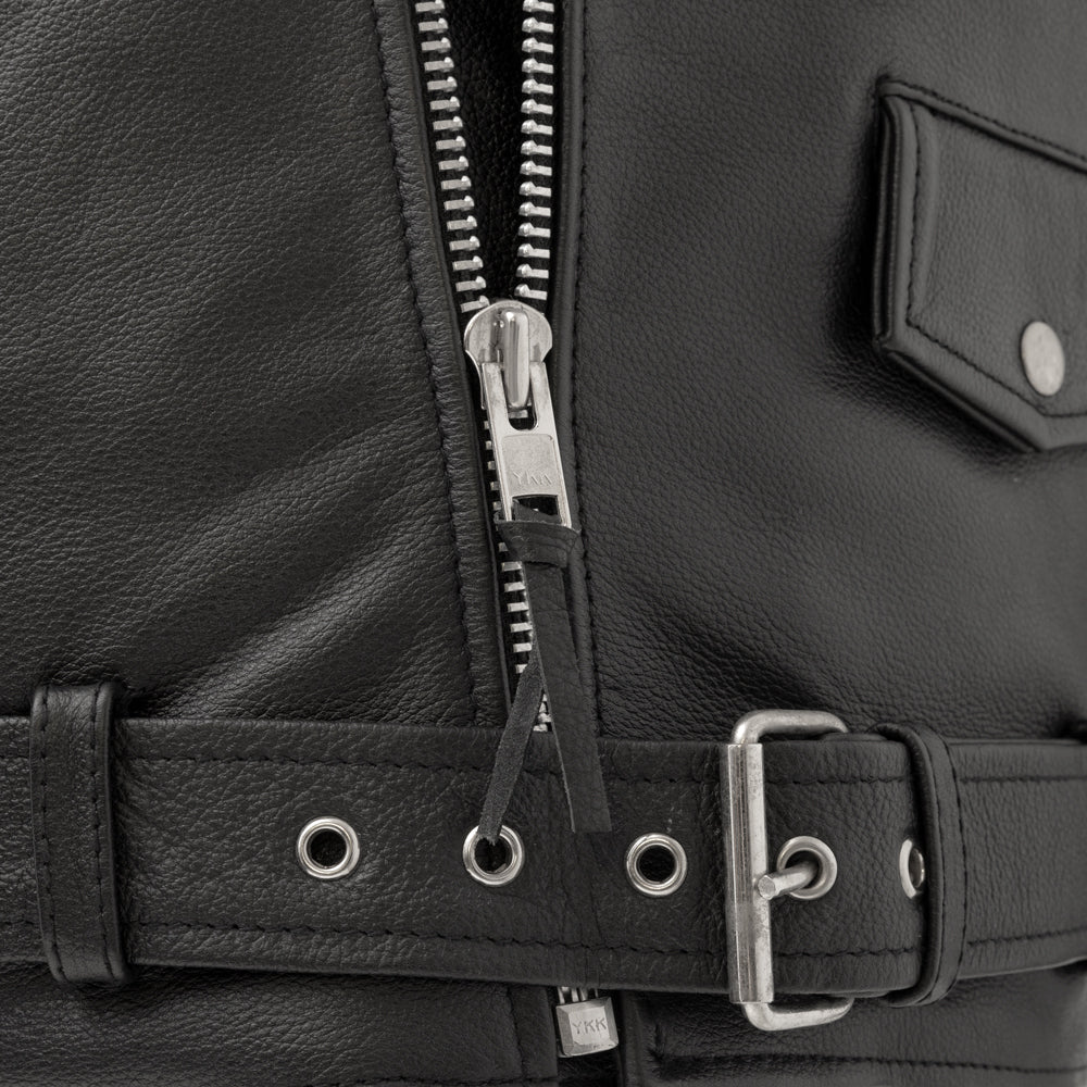 Men's Leather Motorcycle Jacket - FANDOM