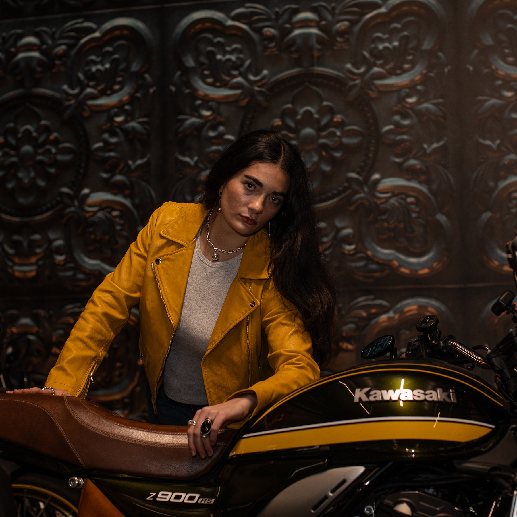 Lennox Moto Style Leather Jacket Women's Fashion Leather Jacket FMCo