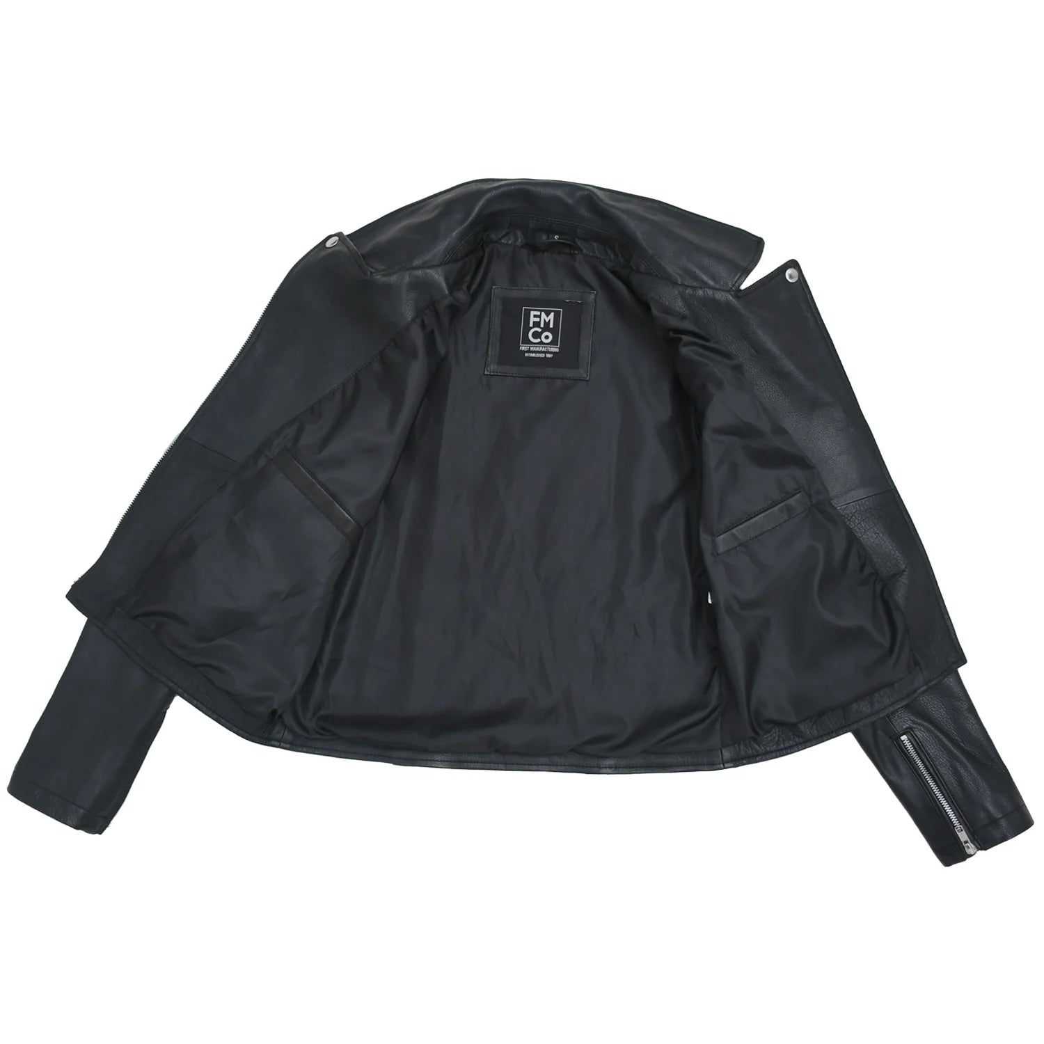 Lennox Moto Style Leather Jacket Women's Fashion Leather Jacket FMCo