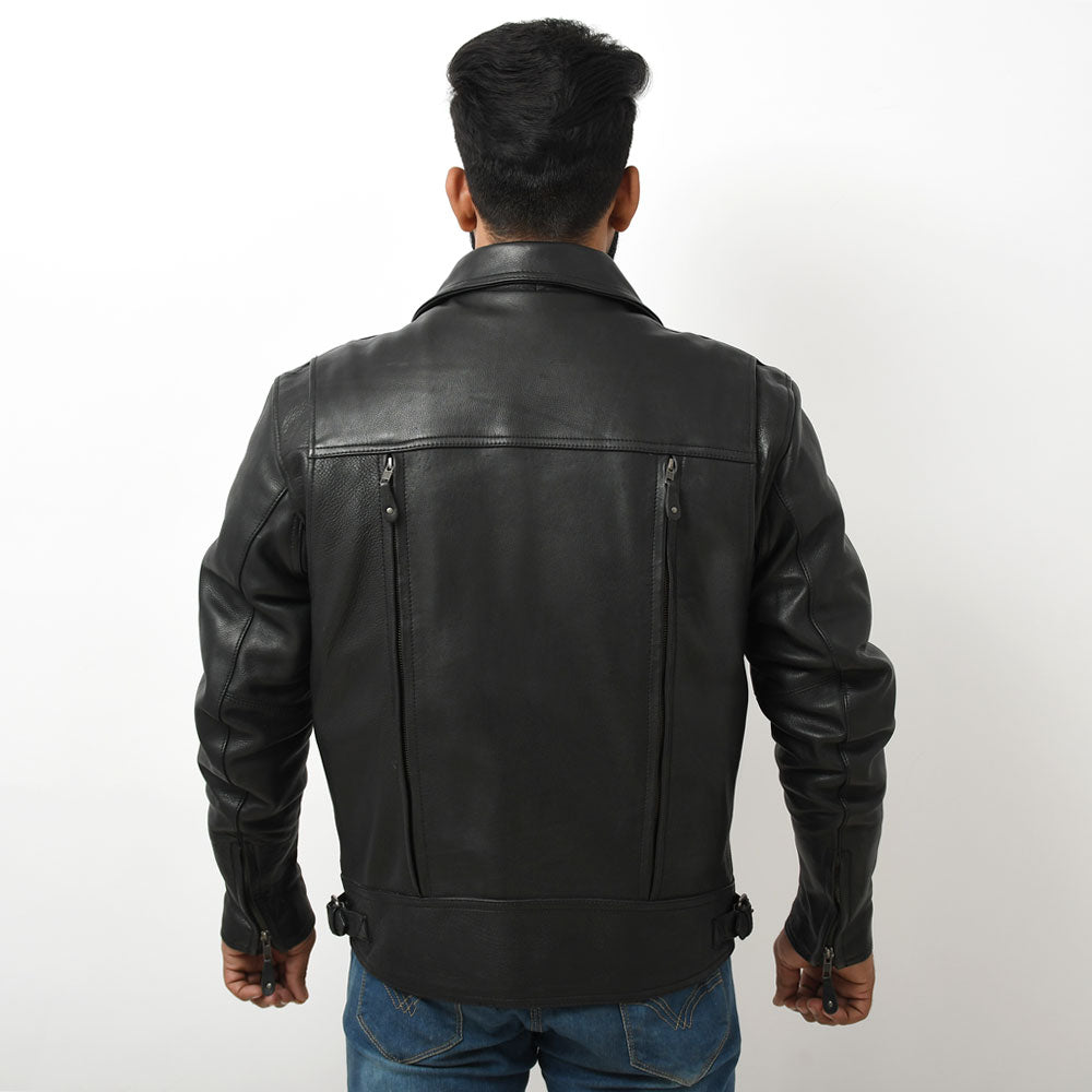 STRANGER Men's Leather Motorcycle Jacket Men's Motorcycle Jacket Best Leather Ny