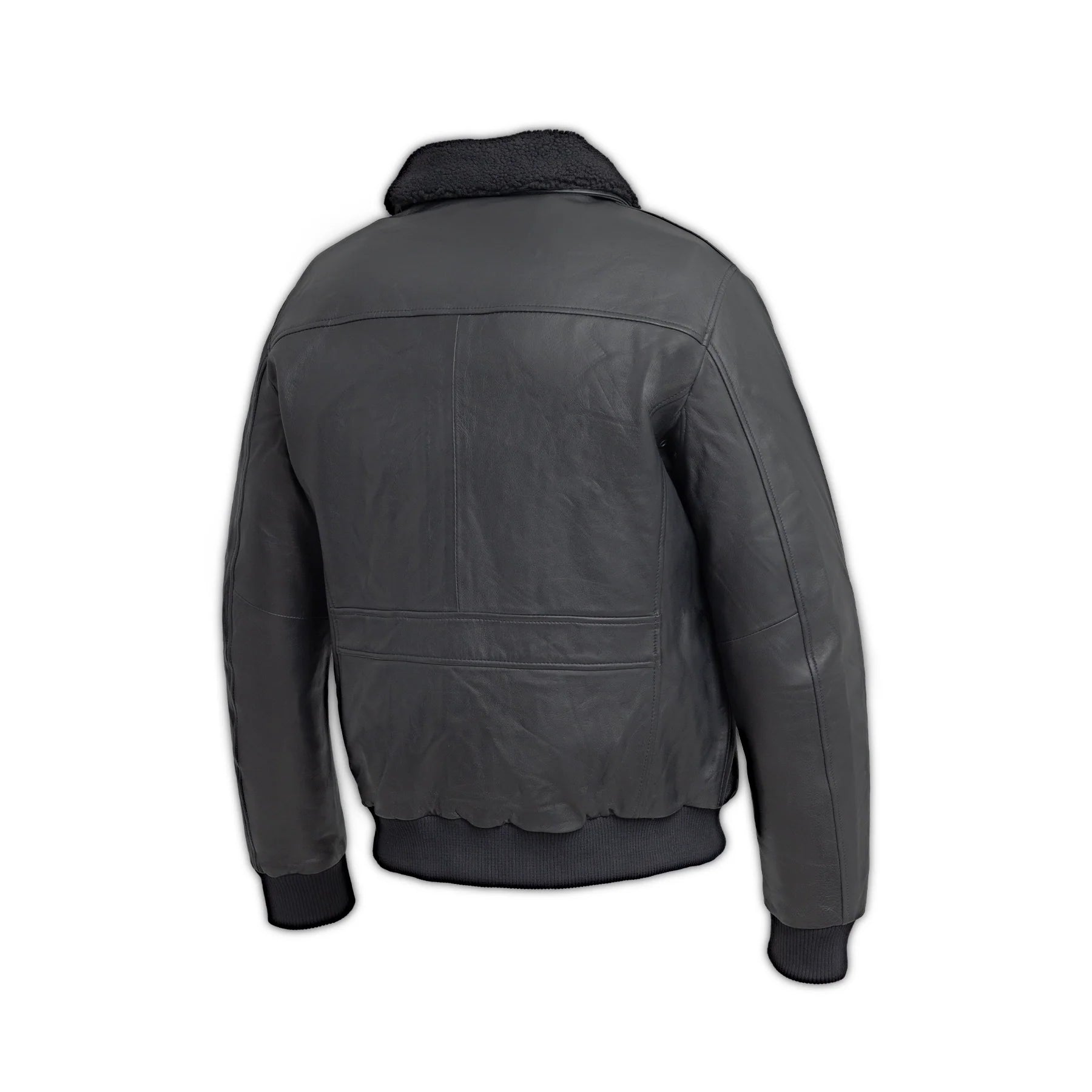 Baron Mens Bomber Leather Jacket Men's New Zealand Lambskin Jacket FMCo