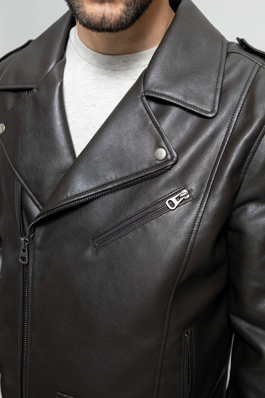 Nash - Men's Vegan Faux Leather Jacket (Olive) Men's Vegan Jacket Best Leather Ny