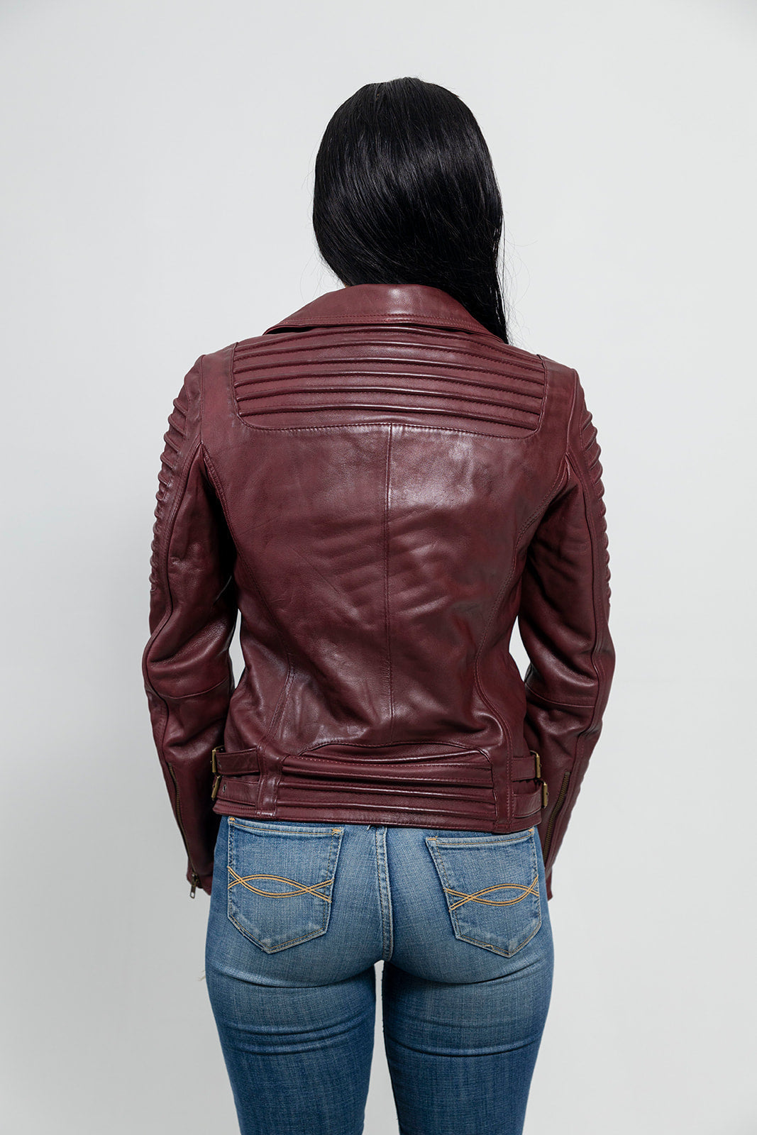 Queens - Women's Fashion Lambskin Leather Jacket (Oxblood) Women's Fashion Leather Jacket Best Leather Ny