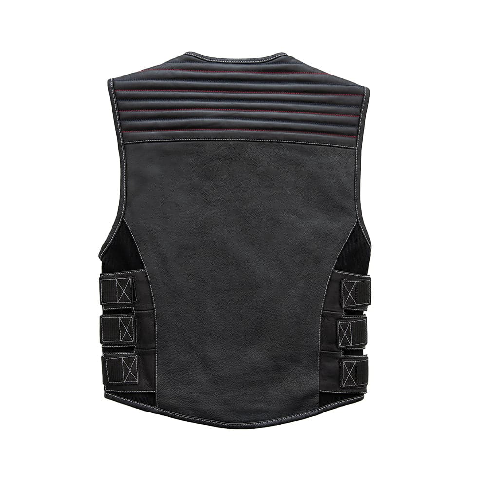 Anthem Men's Swat Style Leather Motorcycle Vest - Limited Edition Factory Customs Best Leather Ny