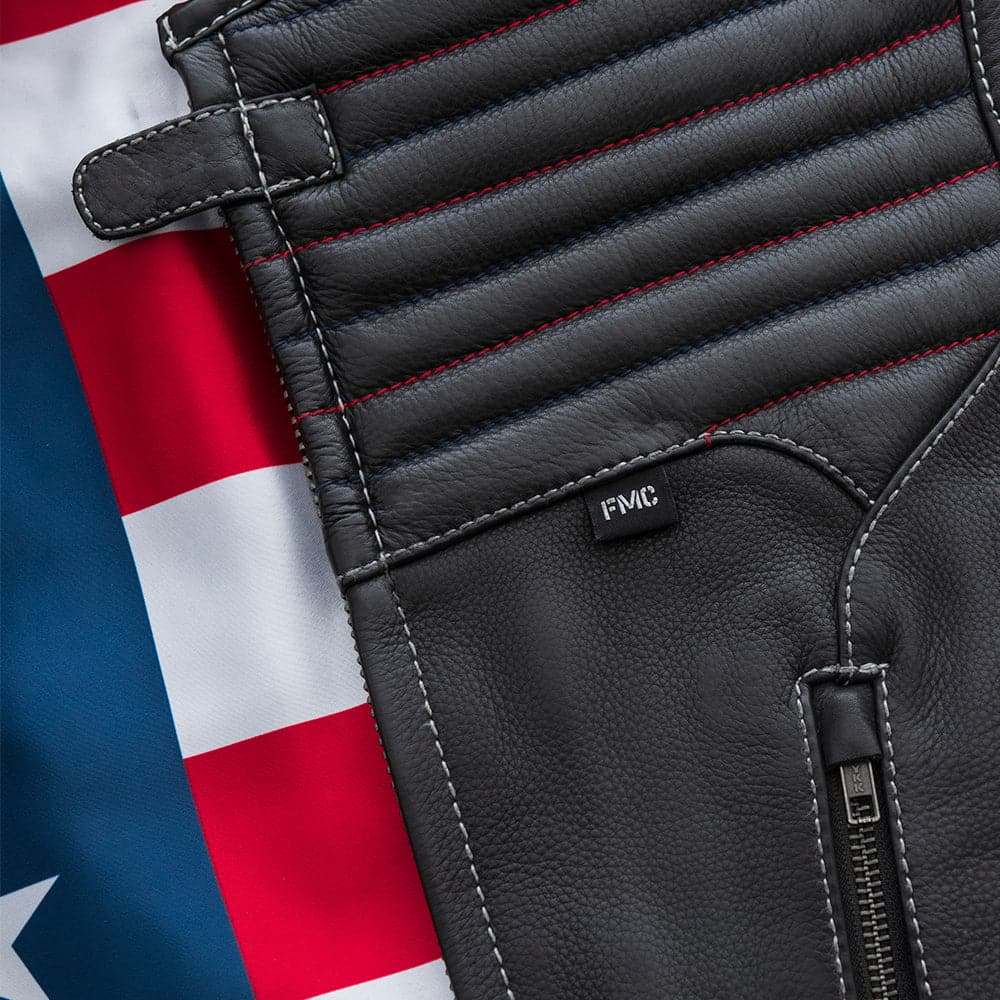 Anthem Men's Swat Style Leather Motorcycle Vest - Limited Edition Factory Customs Best Leather Ny