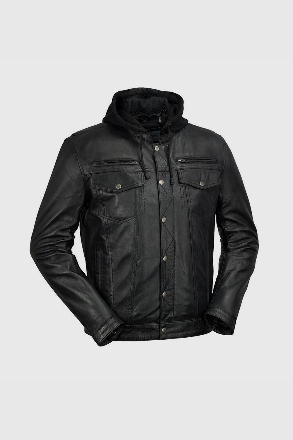 Axel - Men's Hooded Leather Jacket Men's Fashion Leather Jacket Best Leather Ny