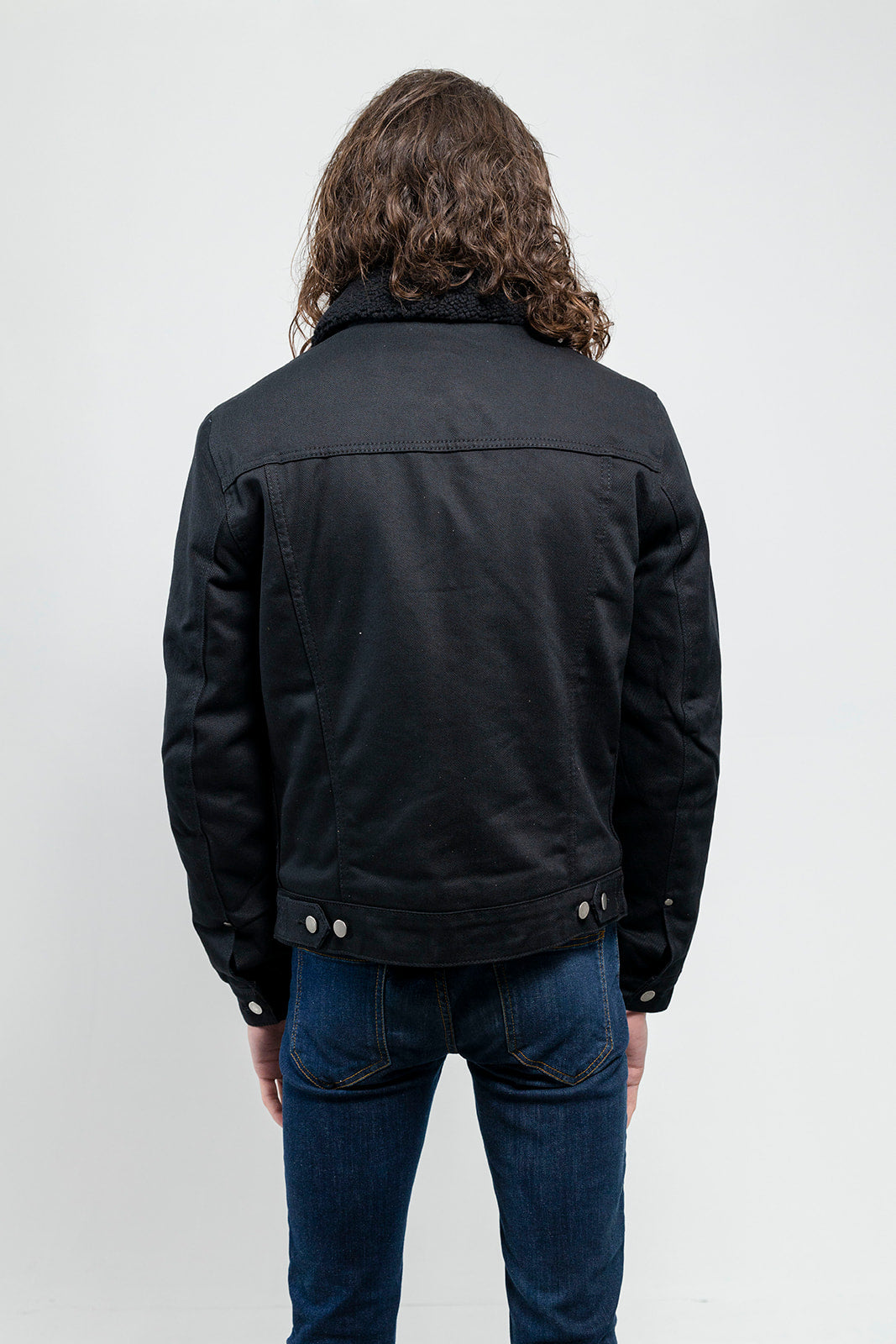 Cain - Men's Faux Shearling Twill Jacket Men's Vegan Jacket Best Leather Ny