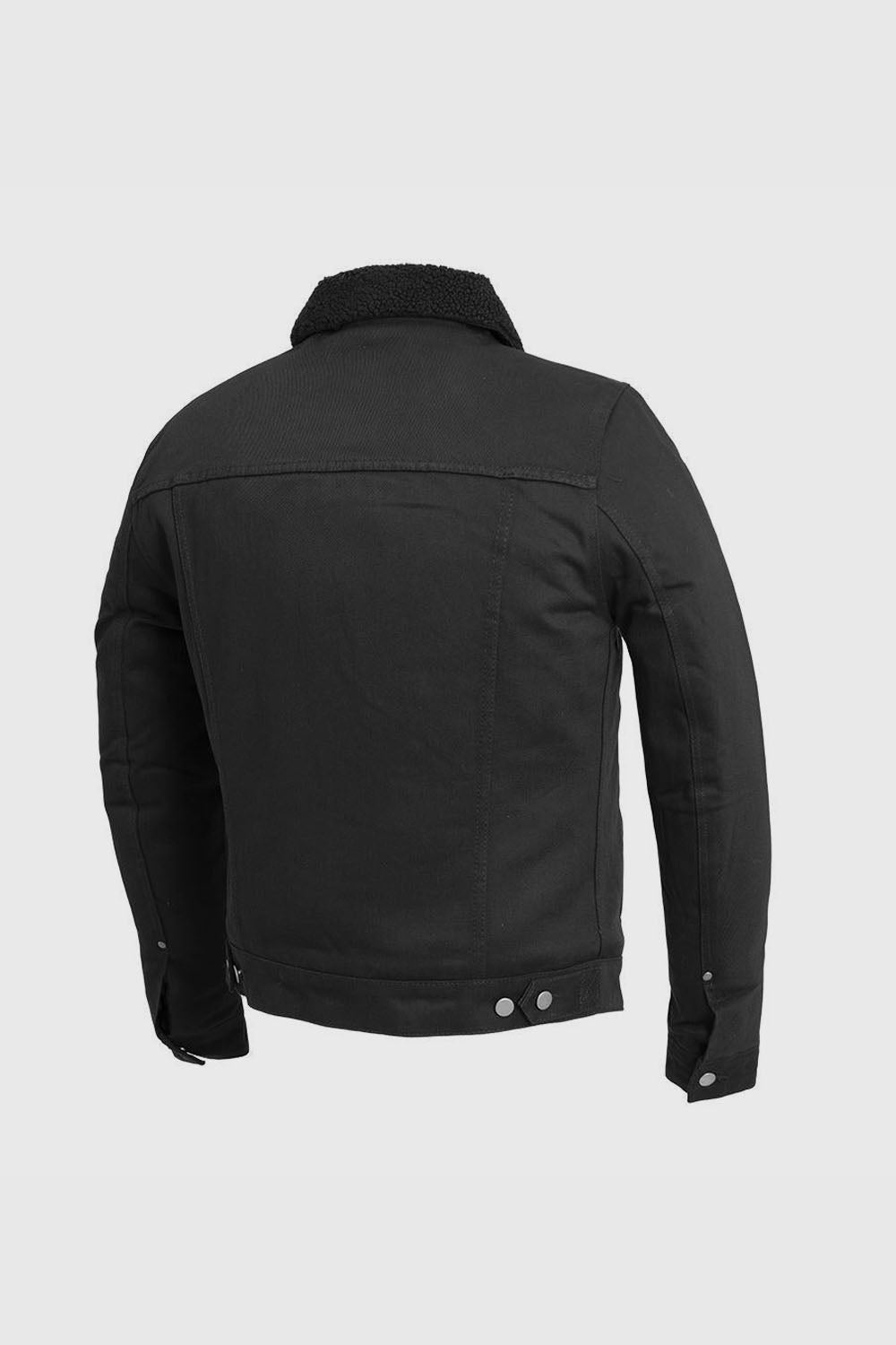 Cain - Men's Faux Shearling Twill Jacket Men's Vegan Jacket Best Leather Ny