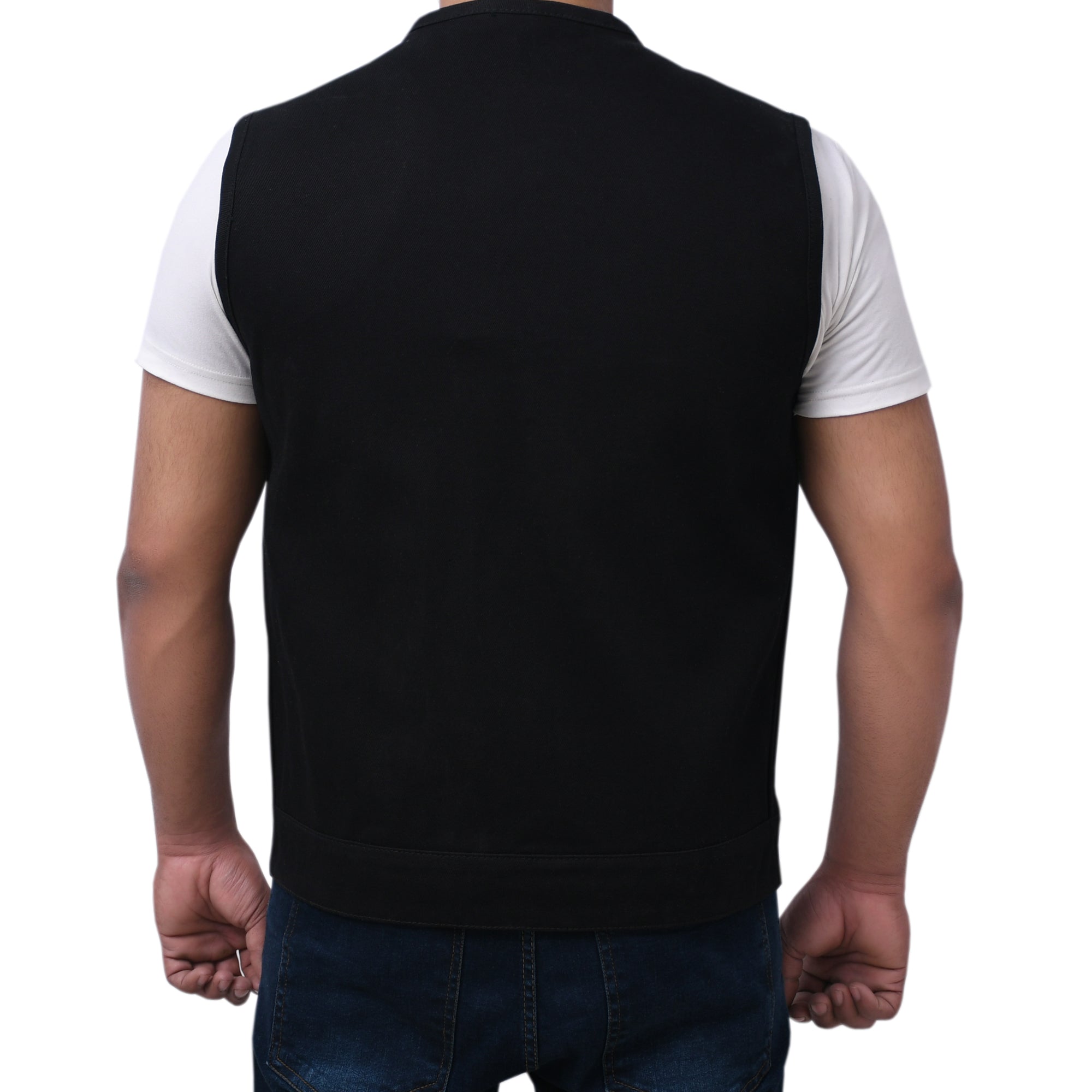 CAPTAIN - Motorcycle Twill Vest Men's Twill Vest Best Leather Ny
