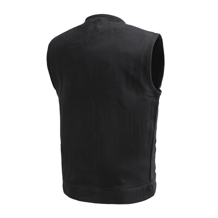 CAPTAIN - Motorcycle Twill Vest Men's Twill Vest Best Leather Ny