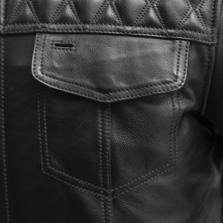 Trooper - Cafe Style Men's Leather Motorcycle Jacket Men's Motorcycle Jacket Best Leather Ny