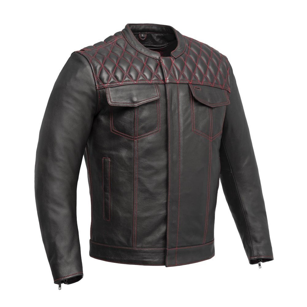 Trooper - Cafe Style Men's Leather Motorcycle Jacket Men's Motorcycle Jacket Best Leather Ny
