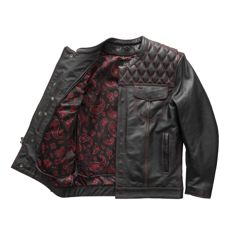 Trooper - Cafe Style Men's Leather Motorcycle Jacket Men's Motorcycle Jacket Best Leather Ny