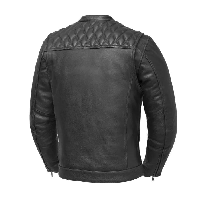 Trooper - Cafe Style Men's Leather Motorcycle Jacket Men's Motorcycle Jacket Best Leather Ny