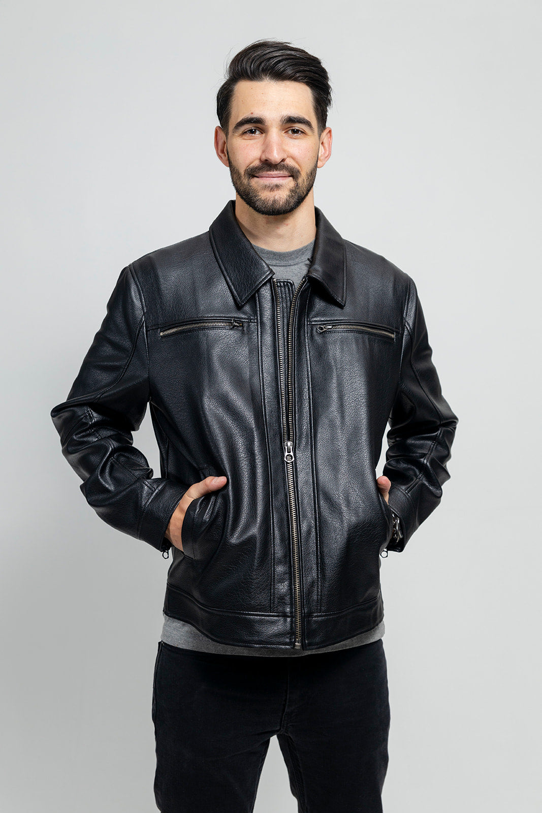 Conner - Men's Vegan Faux Leather Jacket Men's Vegan Jacket Best Leather Ny