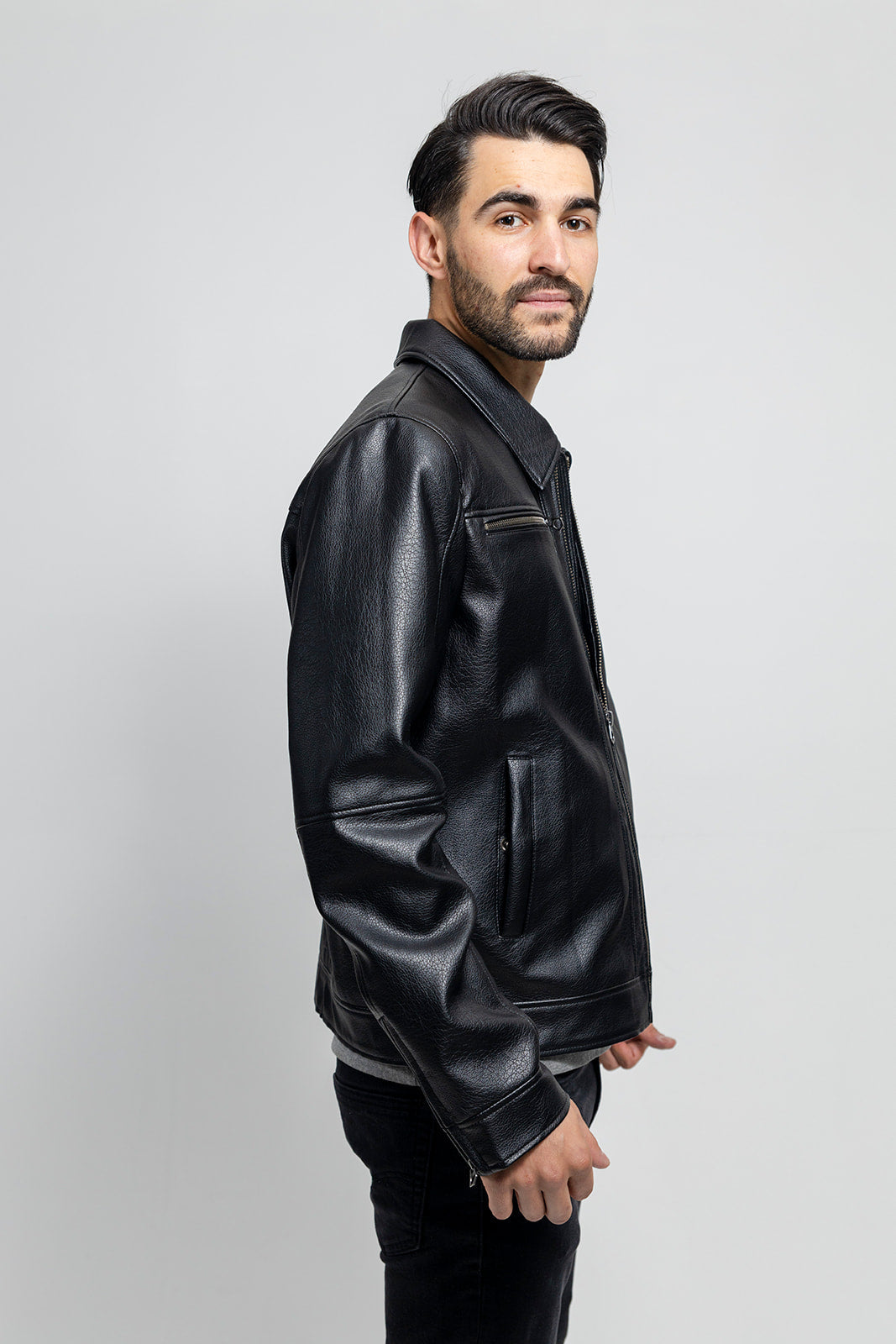 Conner - Men's Vegan Faux Leather Jacket Men's Vegan Jacket Best Leather Ny