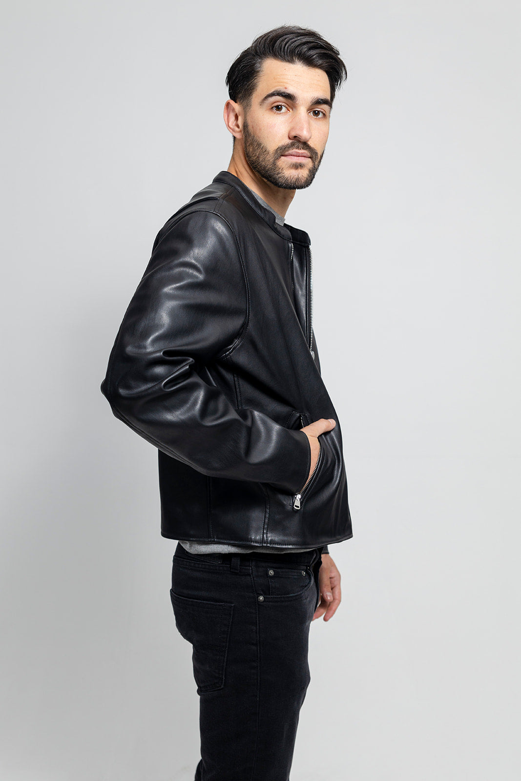 Dillon - Men's Vegan Faux Leather Jacket Men's Vegan Jacket Best Leather Ny