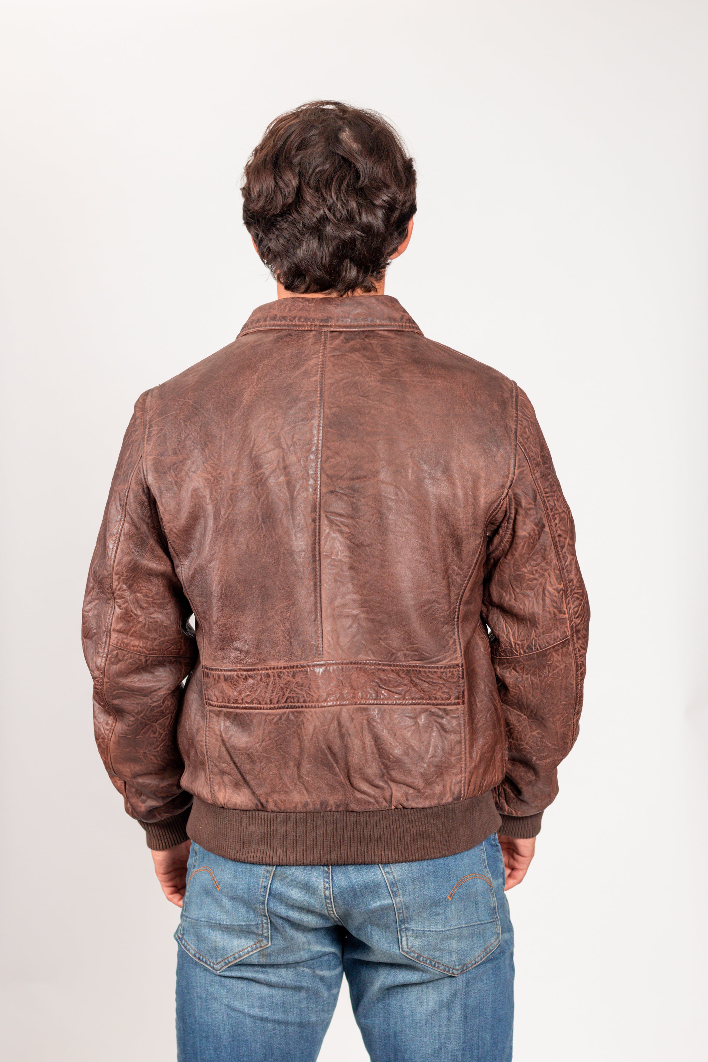 Duke - Men's Bomber Style Leather Jacket Men's Fashion Leather Jacket Best Leather Ny