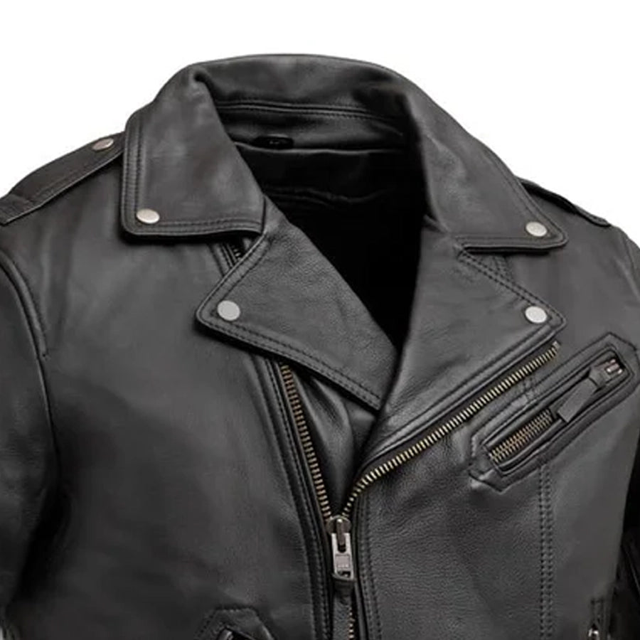 FAST SAGA Men's Leather Motorcycle Jacket Men's Motorcycle Jacket Best Leather Ny