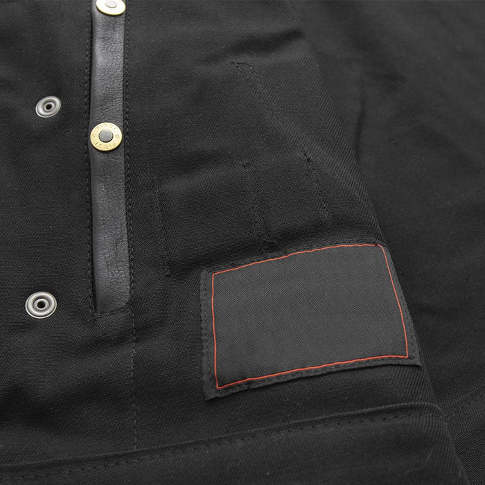 FINN - Motorcycle Leather/Twill Vest Men's Twill Vest Best Leather Ny