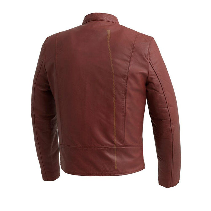 Grayson - Men's Fashion Lambskin Leather Jacket (Oxblood) Jacket Best Leather Ny   