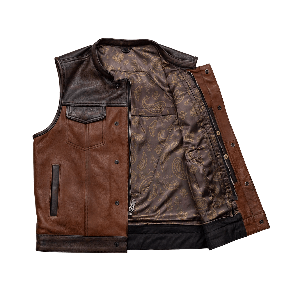 Goddess Men's Leather Motorcycle Vest Men's Leather Vest Best Leather Ny