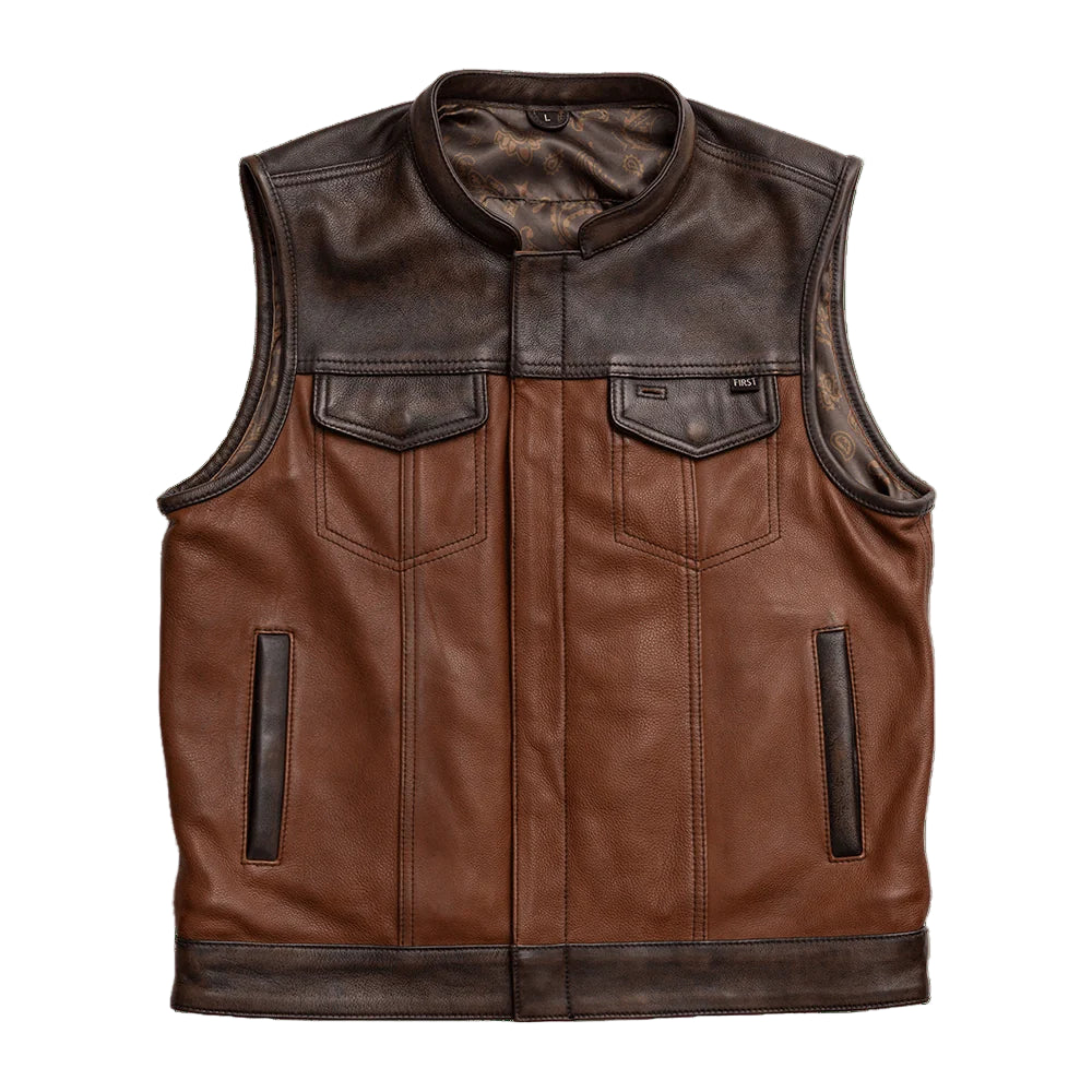 Goddess Men's Leather Motorcycle Vest Men's Leather Vest Best Leather Ny S