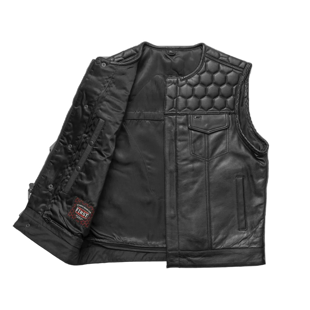 Summit Men's Club Style Leather Vest Men's Leather Vest Best Leather Ny