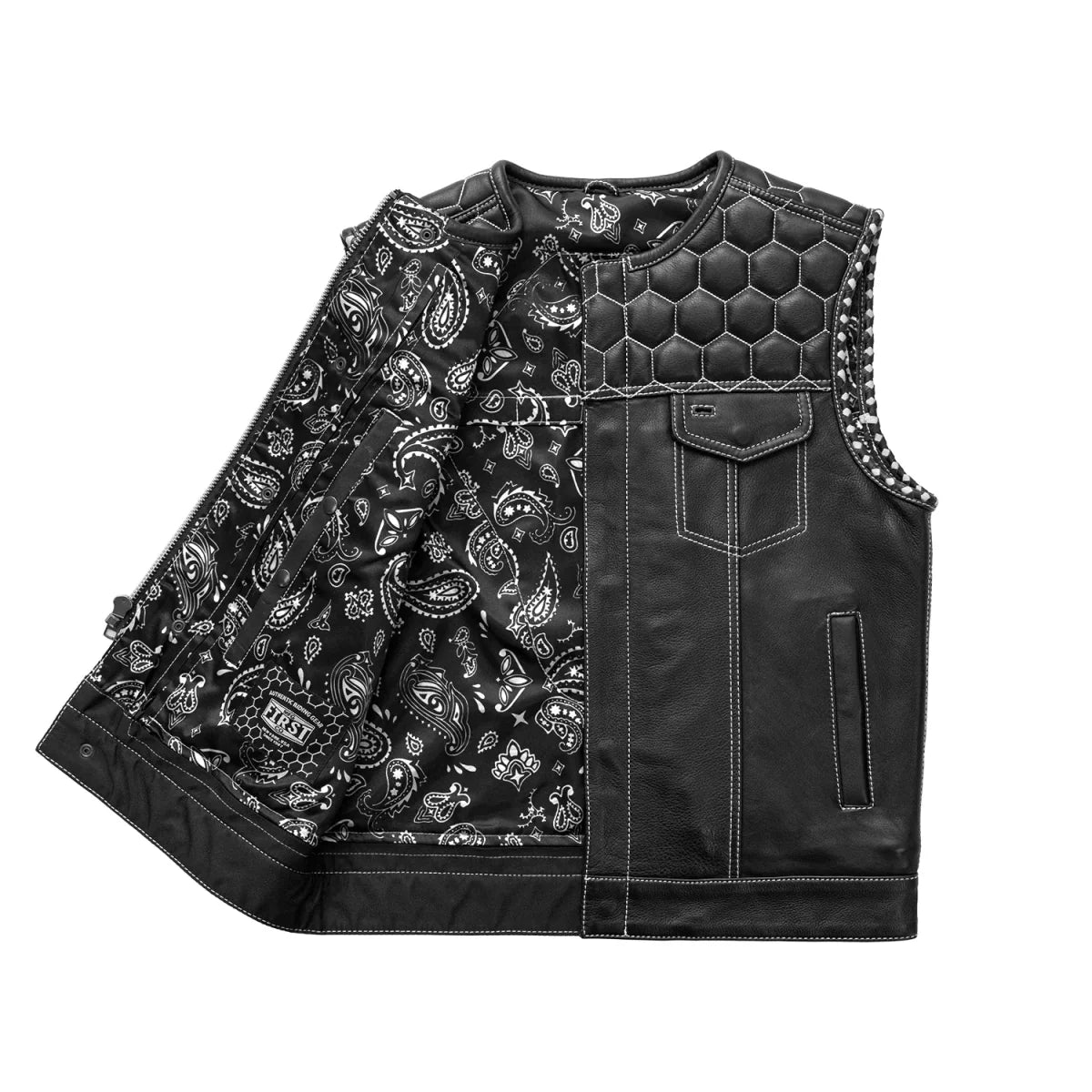 Summit Men's Club Style Leather Vest Men's Leather Vest Best Leather Ny