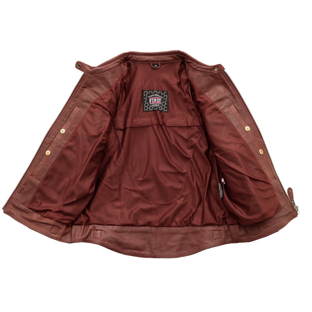 Veloce - Women's Perforated Motorcycle Leather Jacket